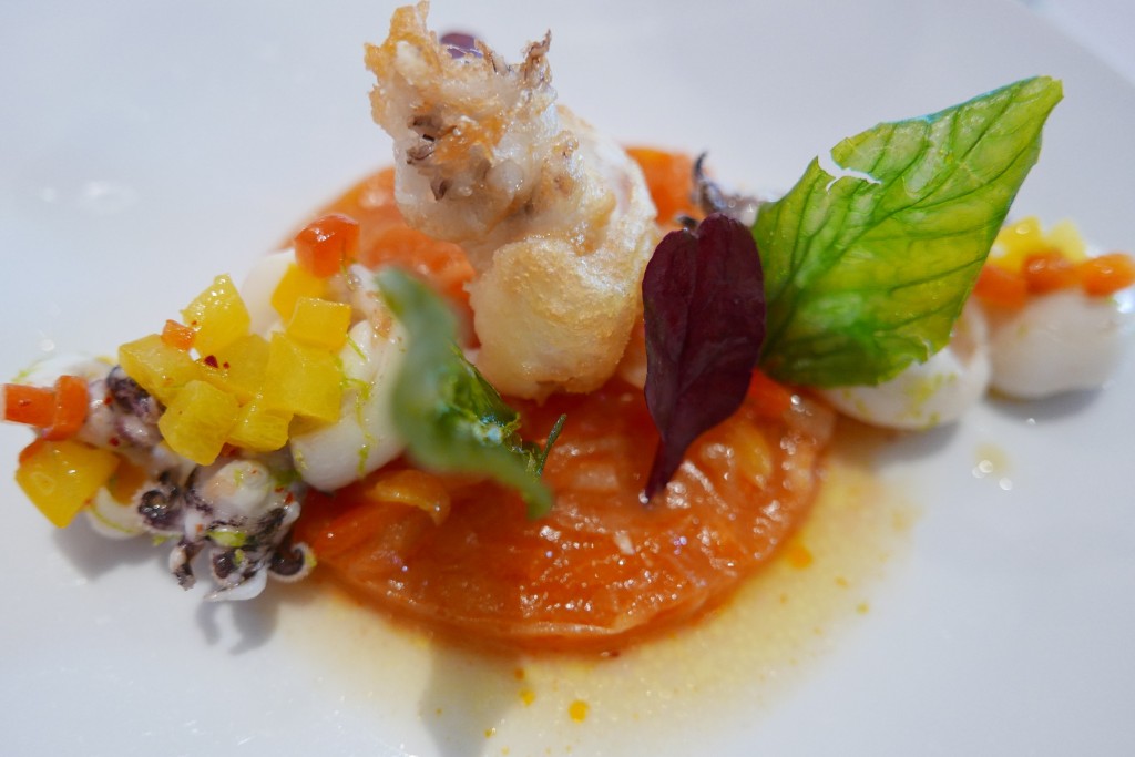 Poêlée de chipirons et piperade © GP