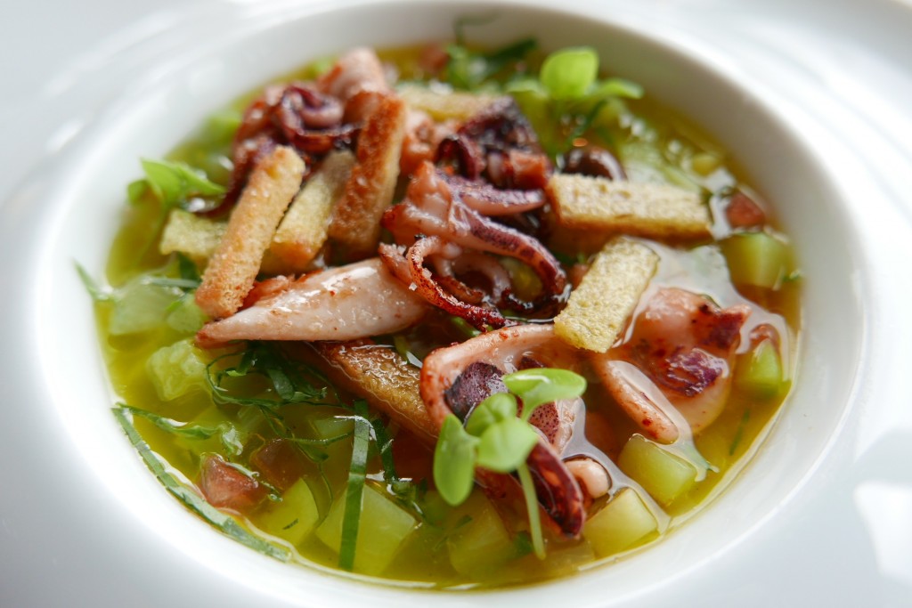 Minestrone de courgette et calamars © GP