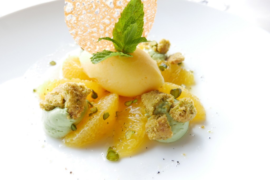 Crumble pistache et orange © GP