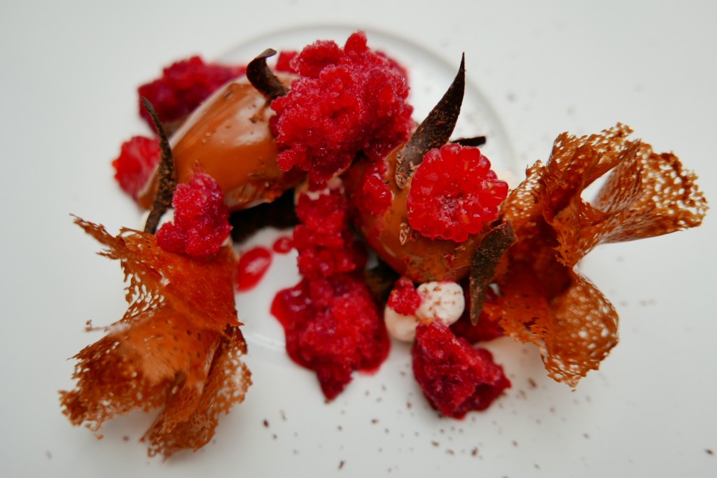 Chocolat grand cru et neige de framboises © GP