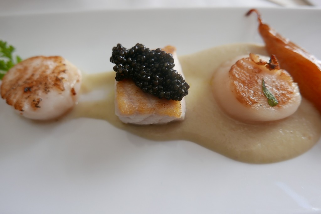 Saint-jacques et esturgeon des Lofoten et caviar © GP