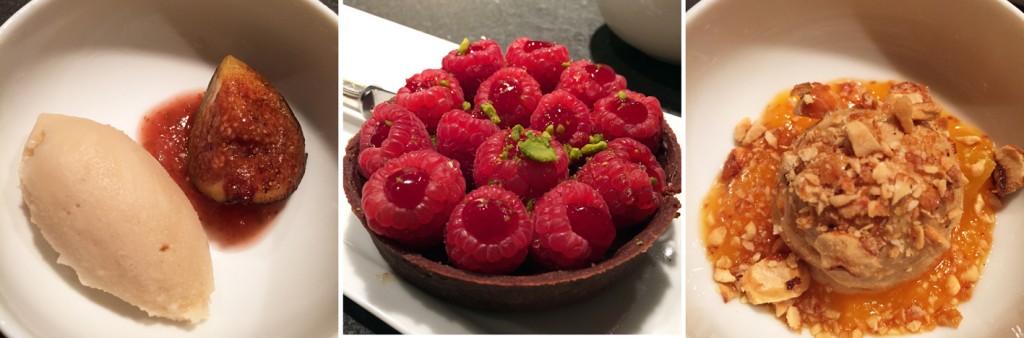 Sorbet, pralinéet tarte chocolat © DB