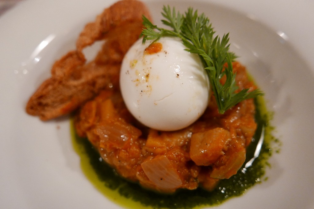 Oeuf mollet et caponata © GP