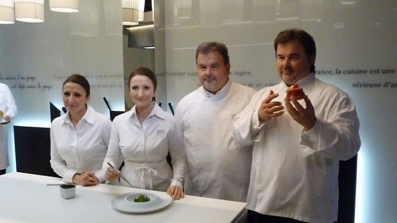 A-S Pic et P Hermé avec leurs doubles © DR