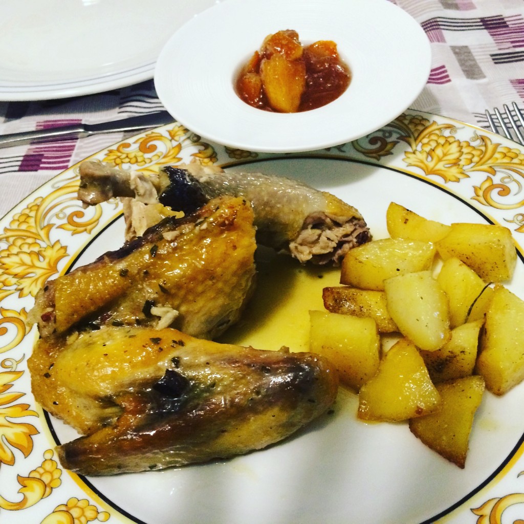 Pintade à la moutarde de fruit © GP