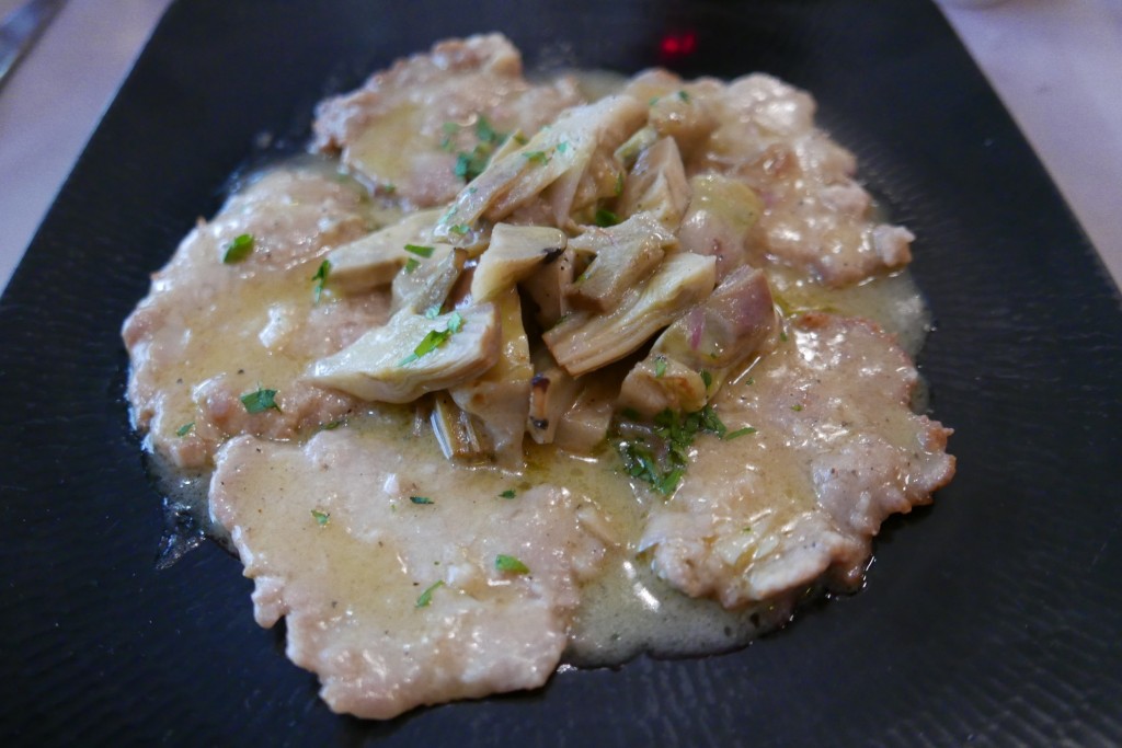Escalope de veau aux artichauts © GP