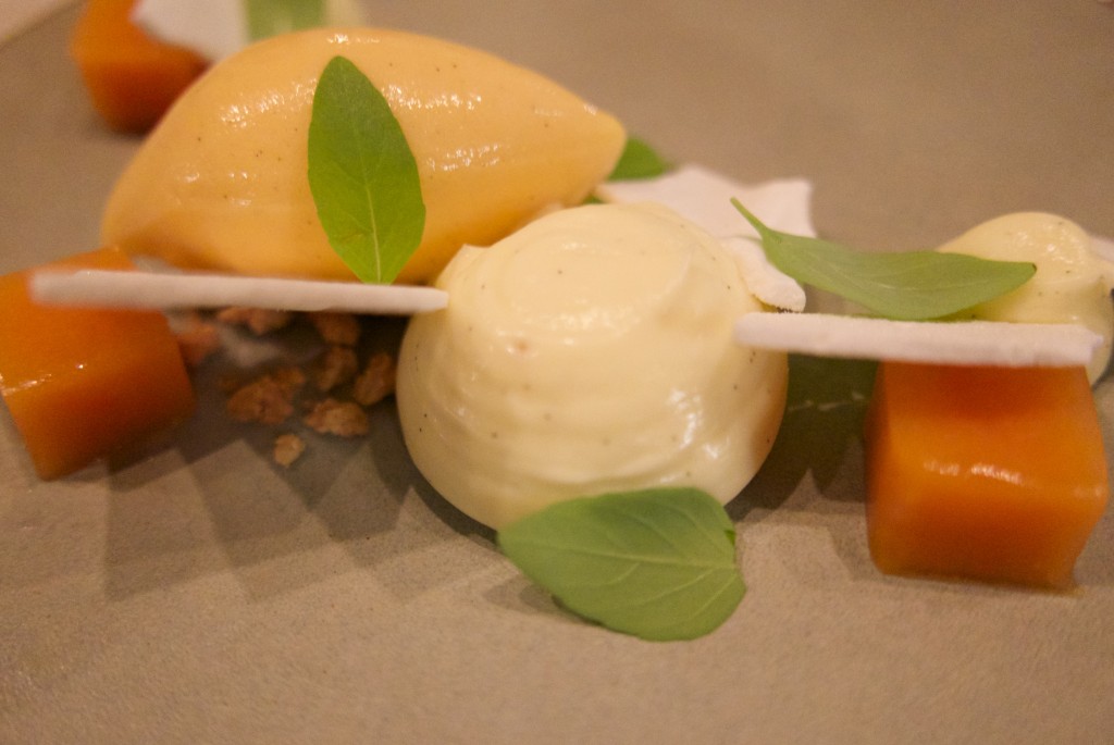 Crème citron, sorbet pêche © GP 