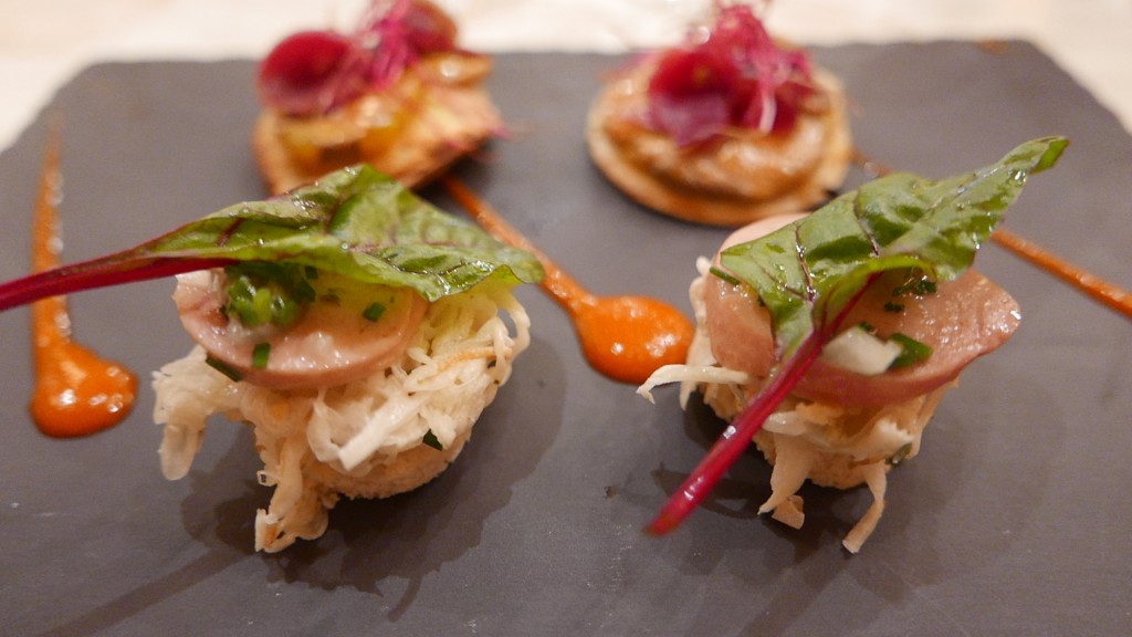 Tartes flambées au foie et cervelas © GP