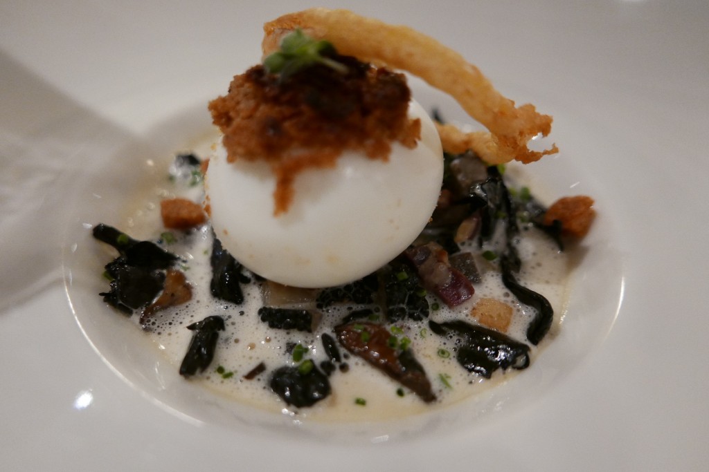 Oeuf poché au lard © GP