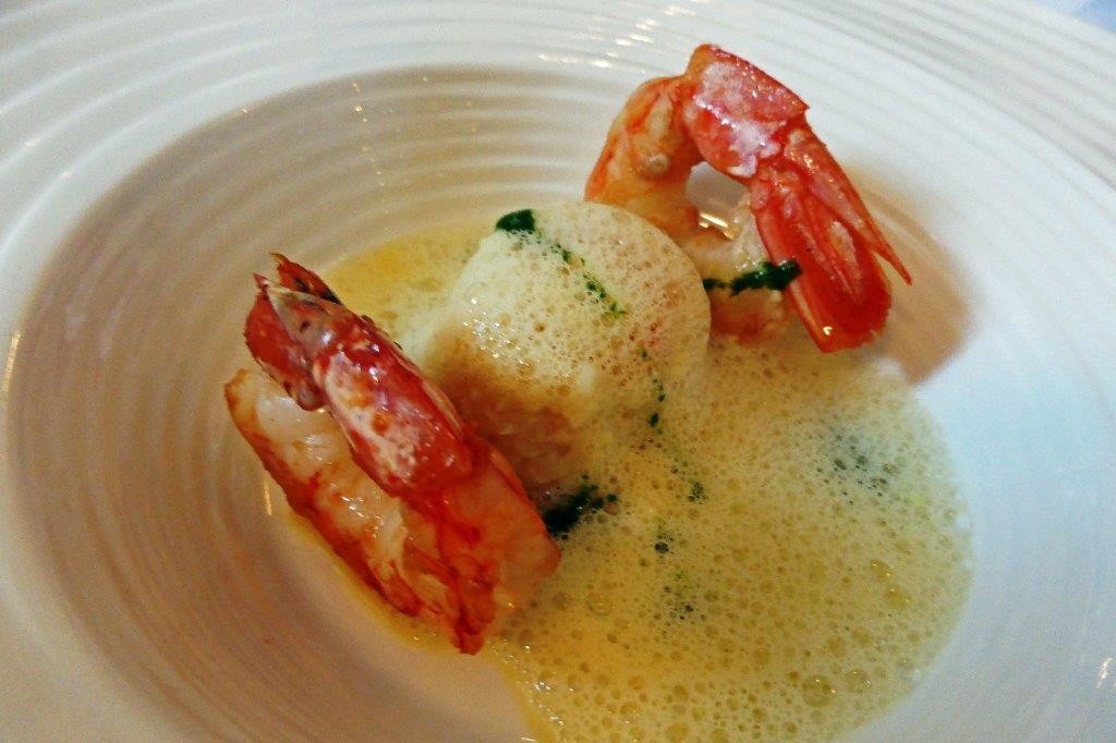 Gambas et celeri comme un risotto © AA