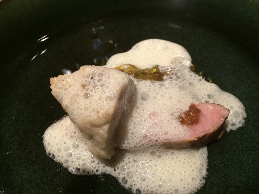 Quasi et ris de veau, émulsion fuyu © GP