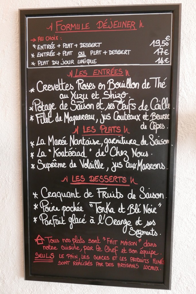 Ardoise du jour © GP