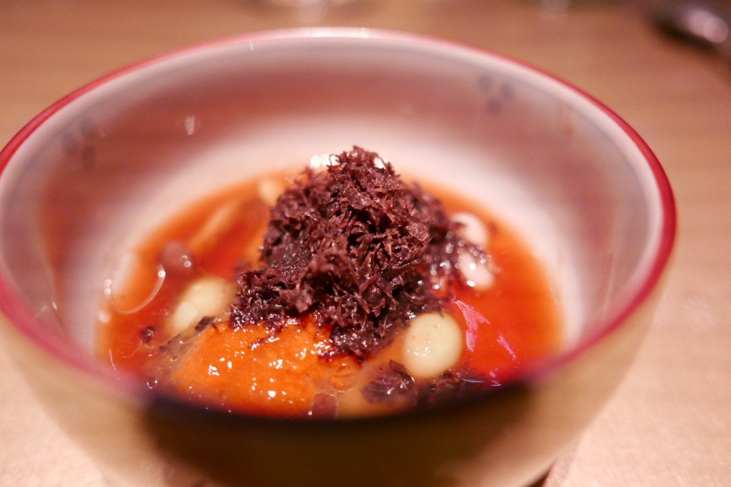 Oursin, foie gras, truffe © GP