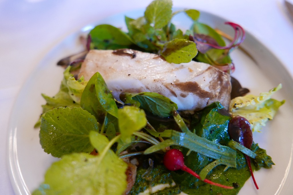 Turbot et salades amères © GP