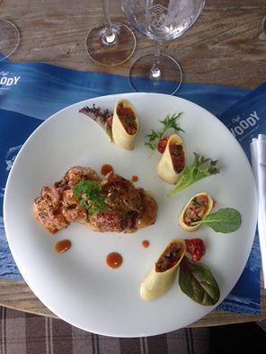 Araignée de porc au balsamique, cannelloni de piperade © DR