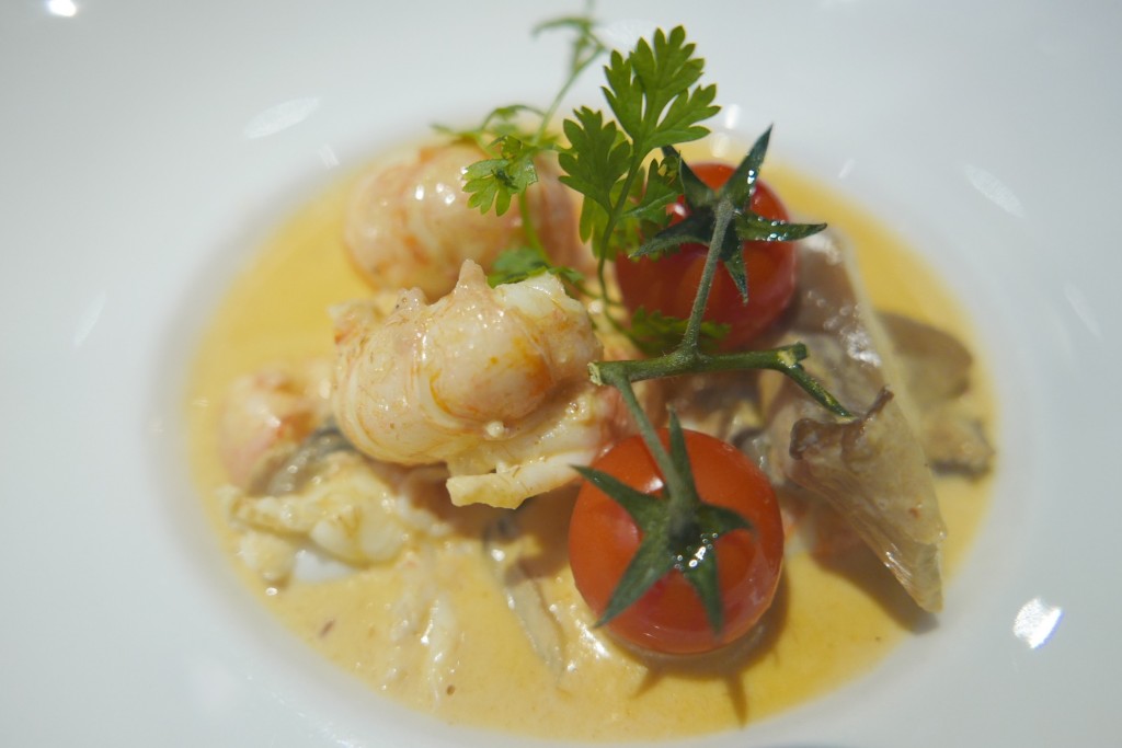 Langoustines et pleurotes © GP