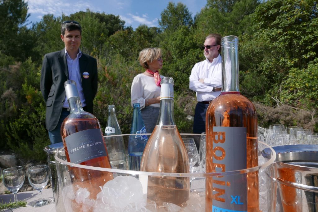 Dégustation de rosé dans les vignes © GP