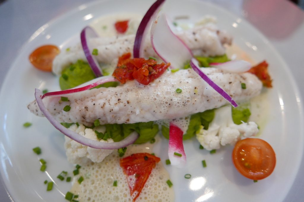 Filet de sole et crème de petits pois © GP