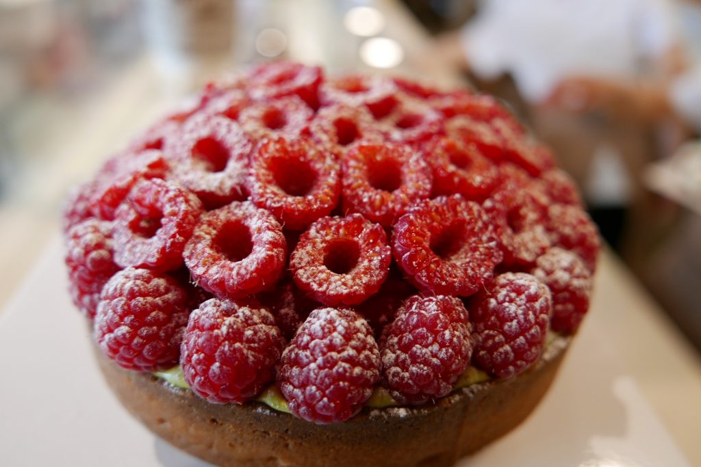Tarte aux framboises © GP