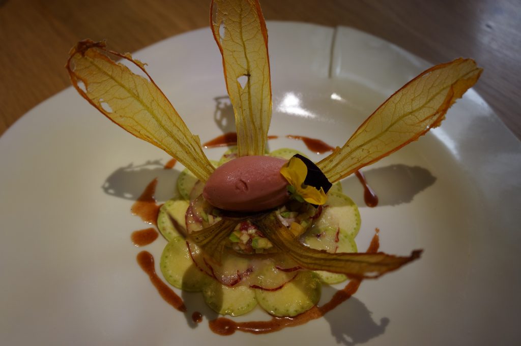 Fleur de courgette cristal et homard © GP