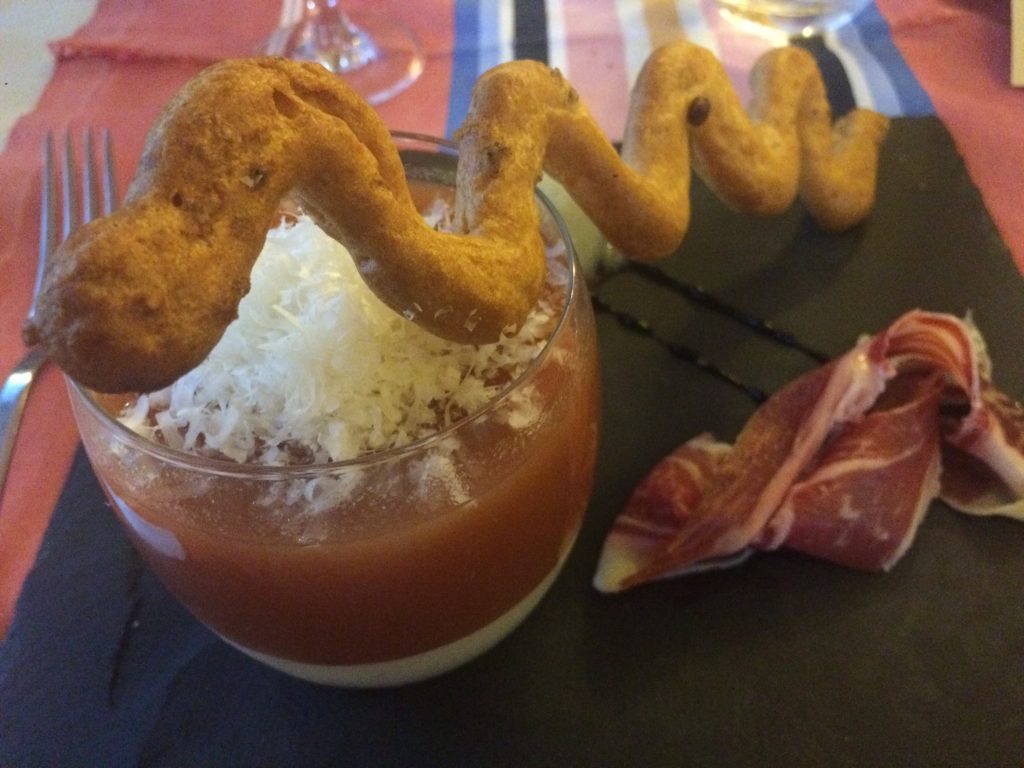 Blanc-manger de brebis et gaspacho © GP