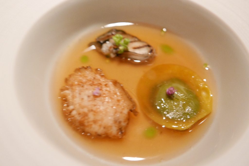 Ormeau, huître, dashi  © GP