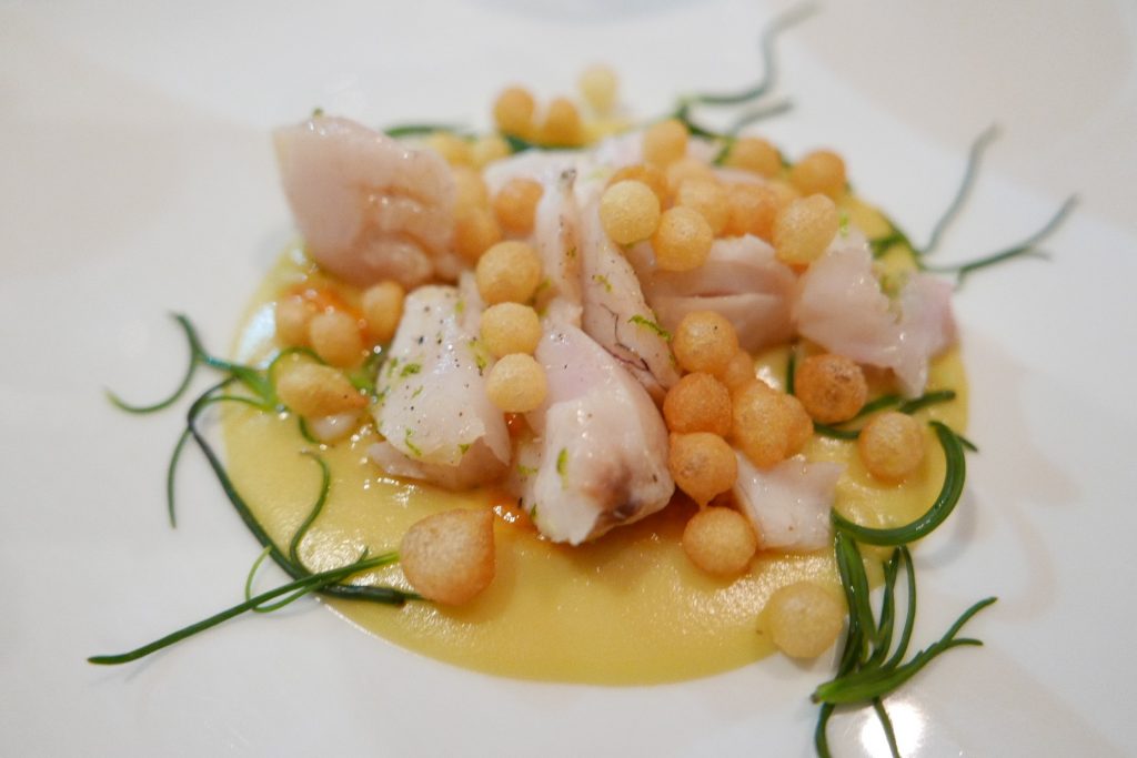 Cabillaud et purée de fèves © GP