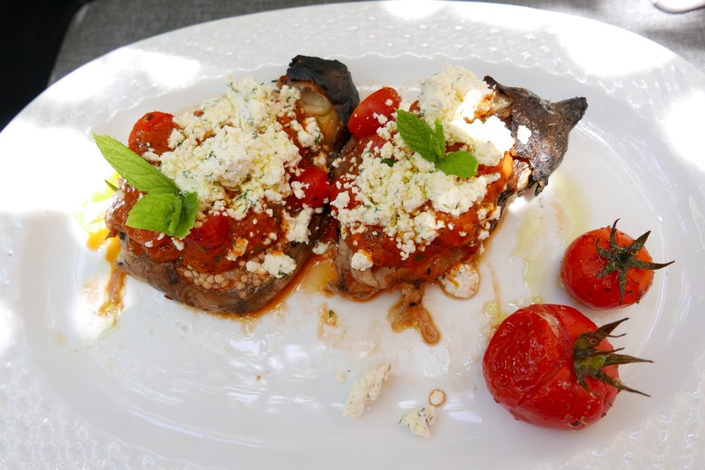 Aubergine fumée et féta © GP
