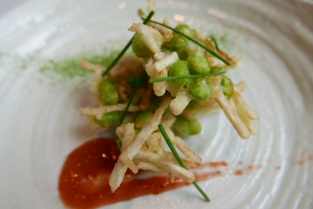 Tempura de salsifis et edamamé © GP