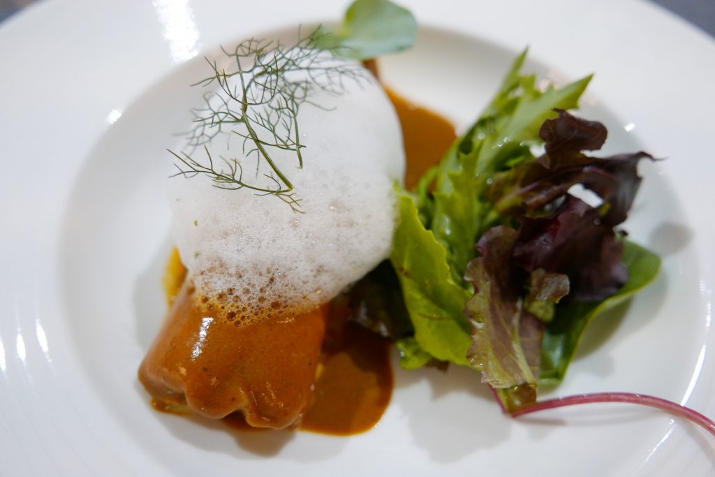 Cannelloni de poisson et crème de crustacés © GP