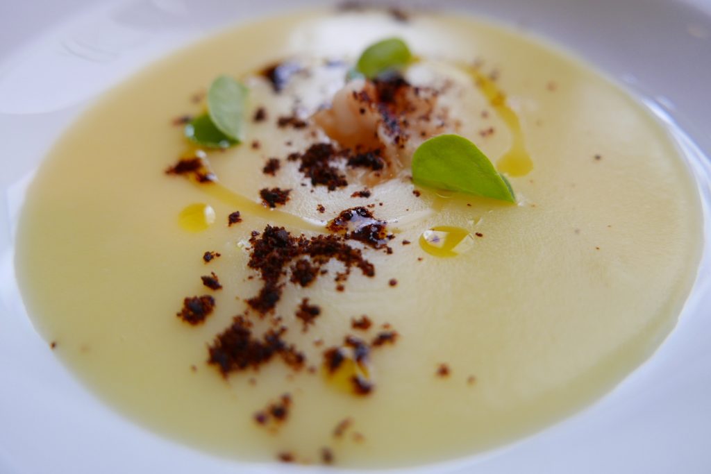 Velouté de pommes de terre, crevette © GP