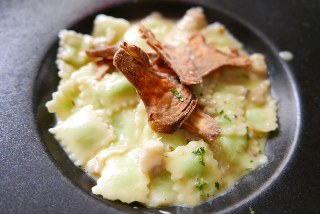 Raviolini aux artichauts © GP