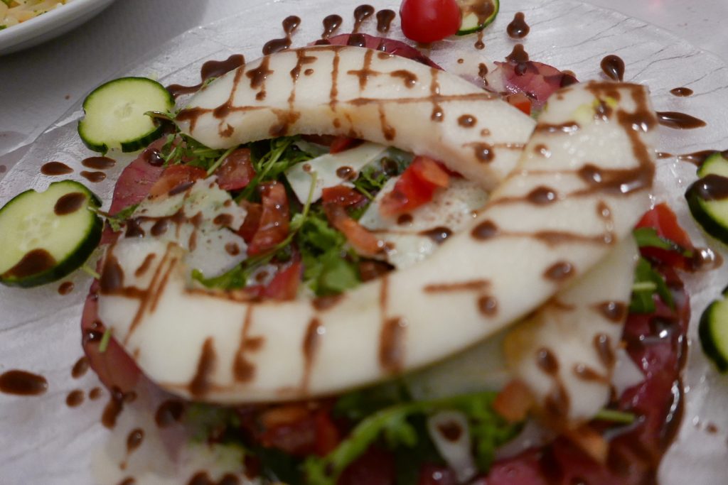 Carpaccio de bresaola et melon © GP