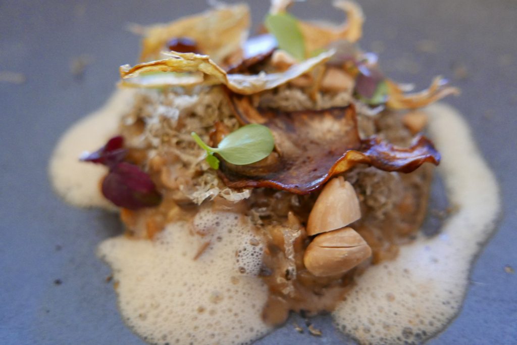 Mijotée de knepfle comme un risotto, cèpes, artichauts et truffes d'été © GP