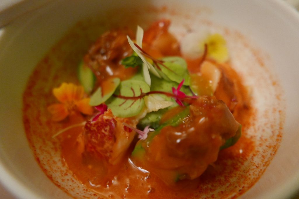 Courgette trompette et homard © GP