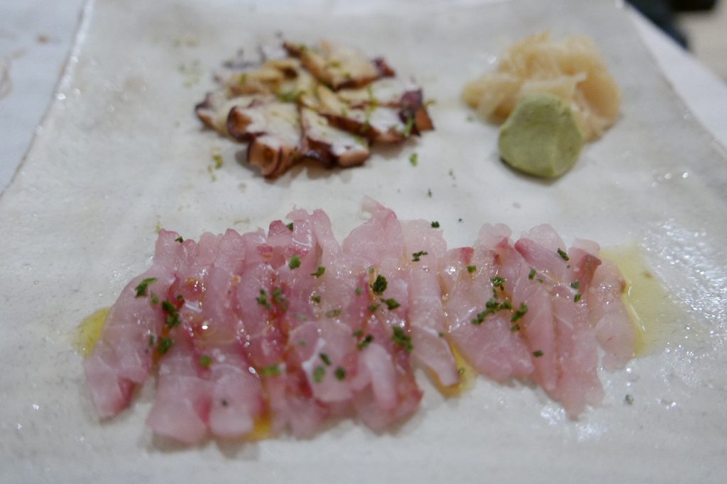 Sashimi de maigre et poulpe © GP