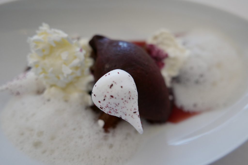 Sorbet myrtilles, quetsches, fromage blanc © GP