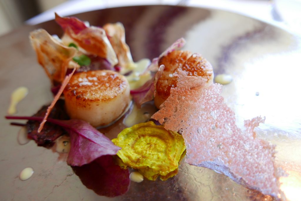 Saint jacques betteraves et wasabi © GP