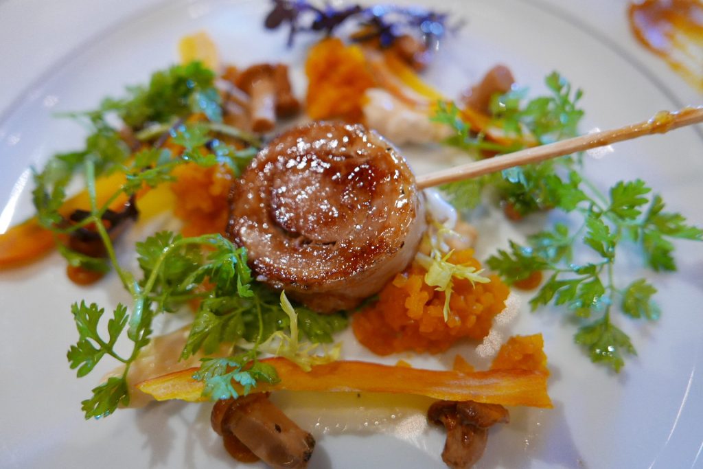 Perdreau mariné et chutney de potimarron © GP