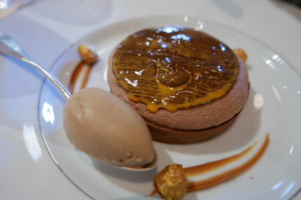 Tarte au chocolat, glace café © GP