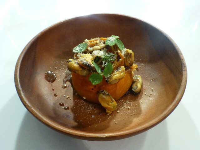 Courge confit, café, moules © DC