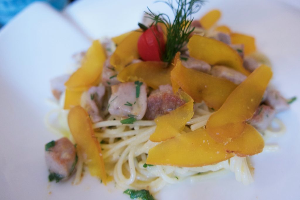 Spaghetti à la poutargue et au thon © GP