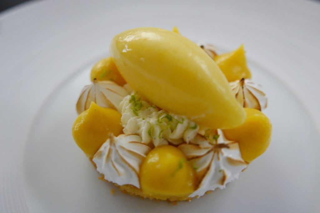 Sablé breton, sorbet passion, mascarpone © GP