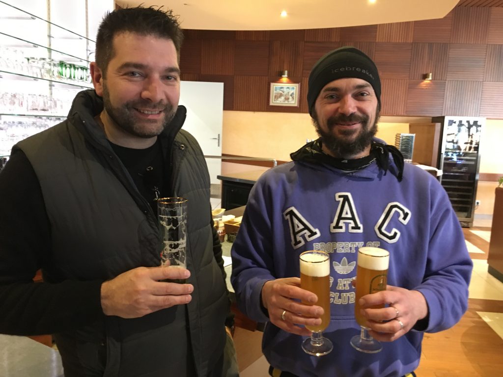 Dimitri et le brasseur Philippe © GP