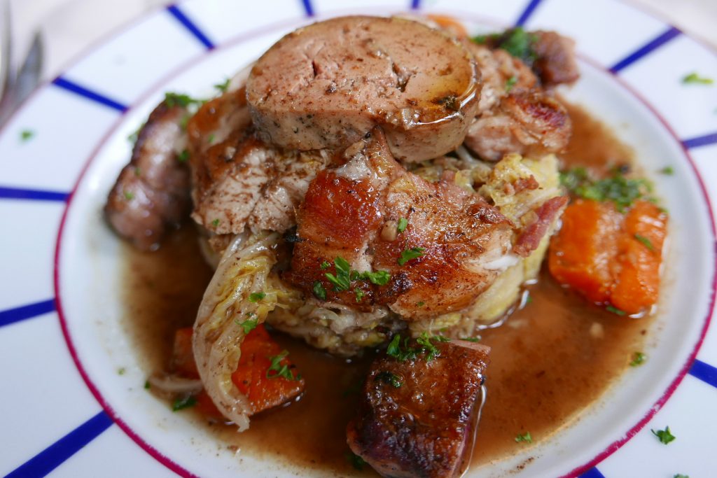 Poule faisane aux choux © GP