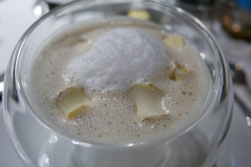 Crème de châtaigne, oeuf poché © GP