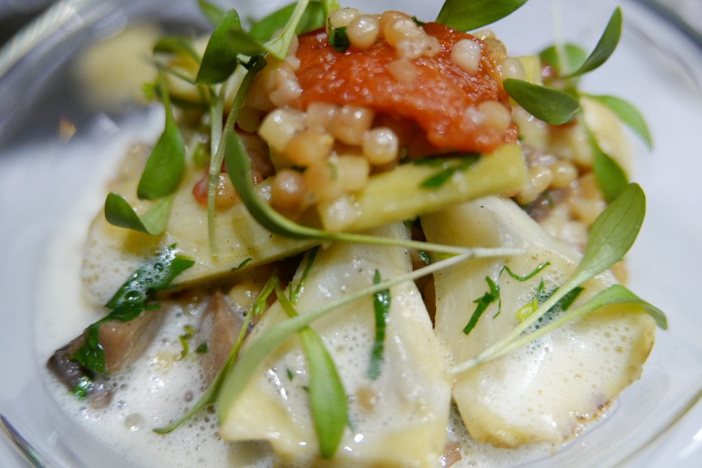 Fregula sarde et artichauts © GP