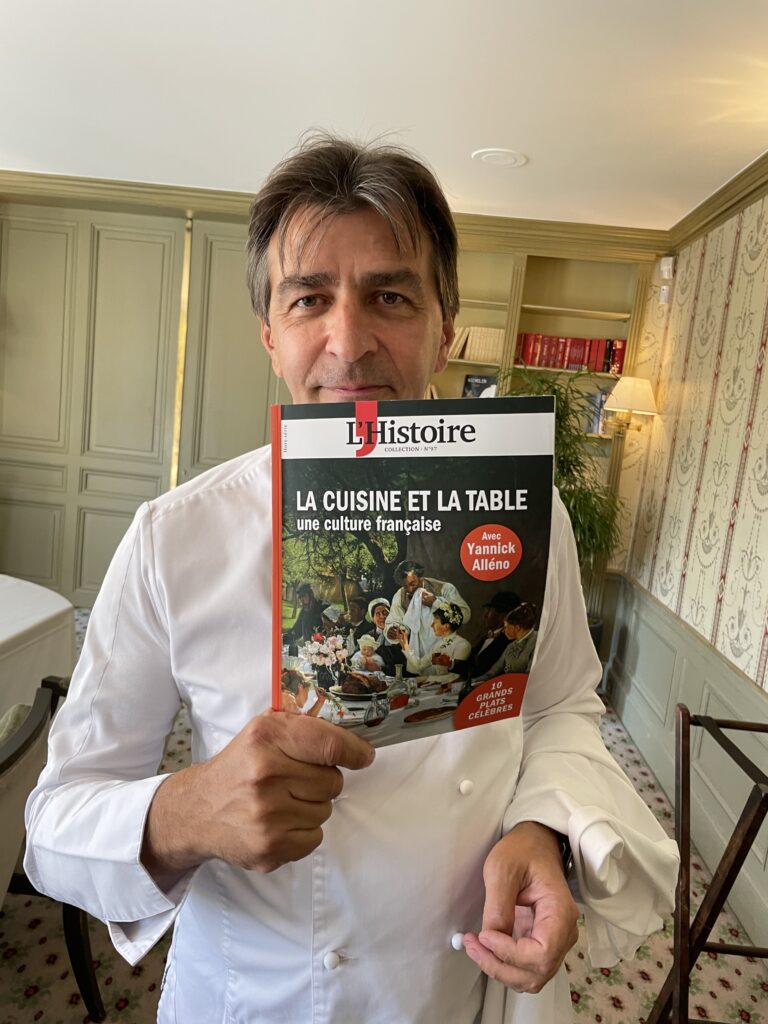 Yannick Alléno et la revue l’Histoire © GP