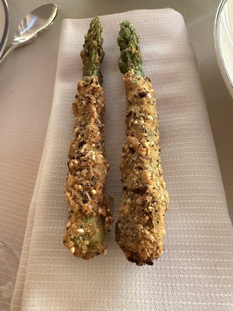 Croquant d'asperge verte de Mallemort en tempura © GP